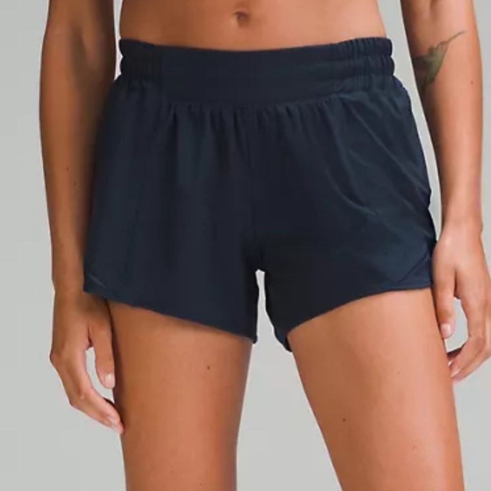 Lululemon Navy Hotty Hot 4” Low-rise Athletic Shorts